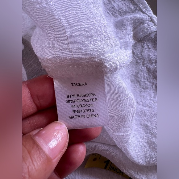 Messini sleeveless blouse messini tops white embroidered sleeve size L - Picture 9 of 15